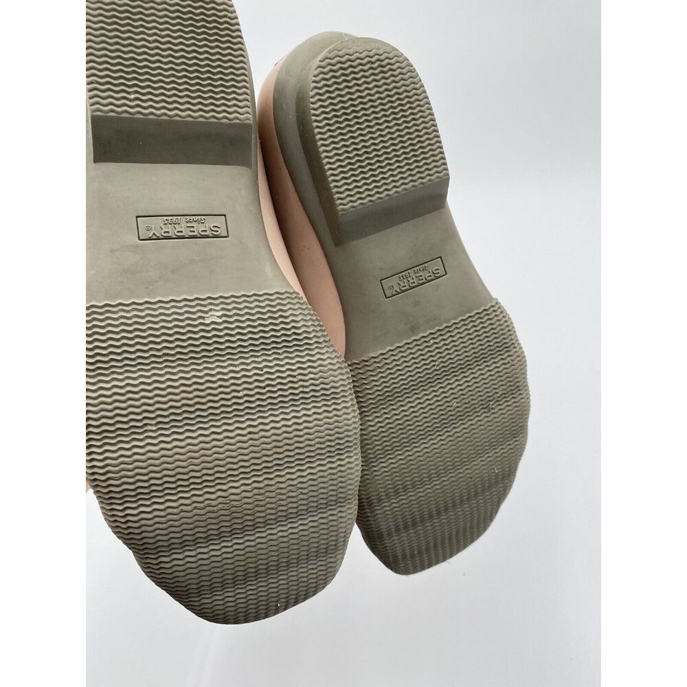 Women's Sperry Duck Boots STS85324 8.5 Grey LIght Pink Waterproof Rubber Suede - Picture 10 of 11